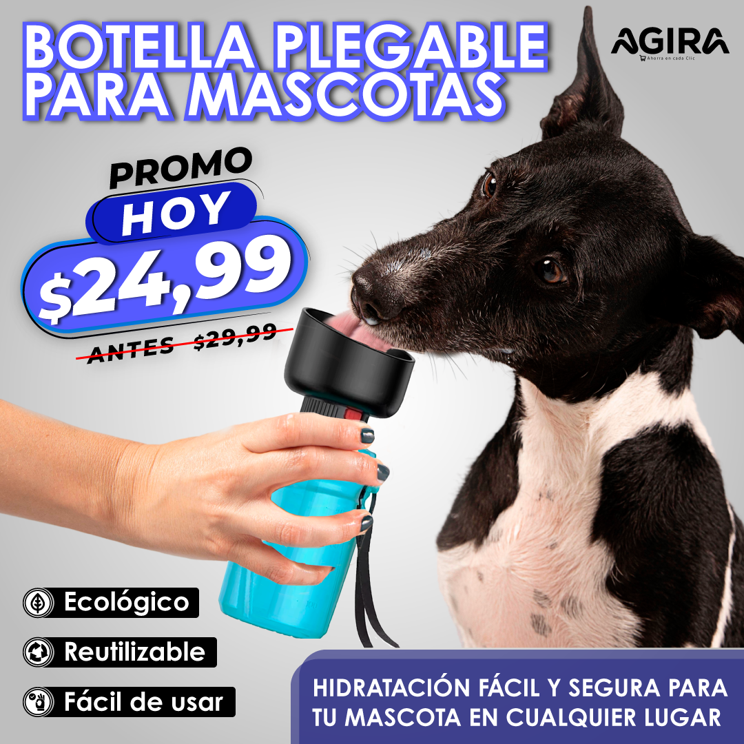 Botella plegable para mascotas